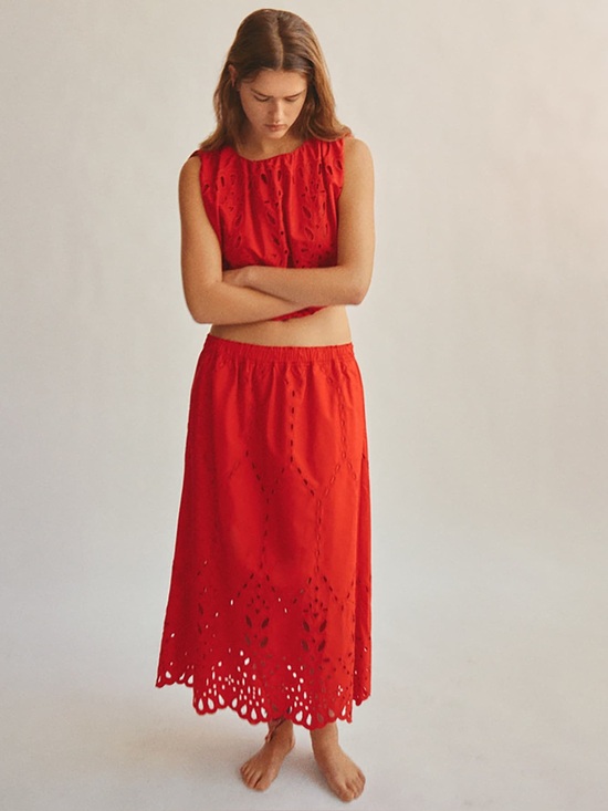 Madewell Dresses & Skirts - Madewell Embroidered Midi Skirt